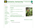 NĂˇhled webu Katedra botaniky Přírodovědecké fakulty JU