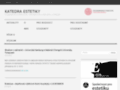 NĂˇhled webu Katedra estetiky