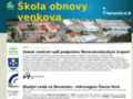 NĂˇhled webu Škola obnovy venkova Třanovice