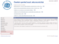 NĂˇhled webu Česká společnost ekonomická (ČSE)