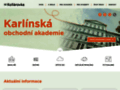 NĂˇhled webu Karlínská obchodní akademie a VOŠE