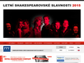 NĂˇhled webu Letní shakespearovské slavnosti